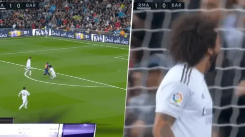 Marcelo cruzó a Messi, le sacó la pelota y lo festejó más que a un gol