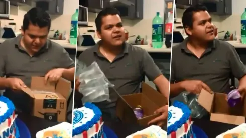 El Chivahermano sacó descubrió decepcionado su regalo de cumpleaños: un Fabuloso.
