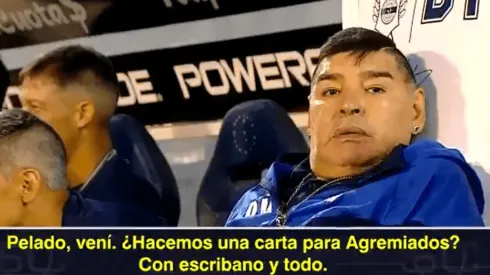 Lo que nadie vio: Maradona pidió enviar una carta a Agremiados en pleno partido