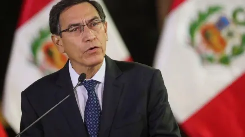 Vizcarra dio su típica conferencia del mediodía.
