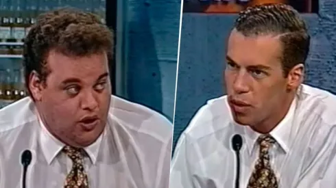 Así lucían David Faitelson y André Marín en Los Protagonistas de 1998.
