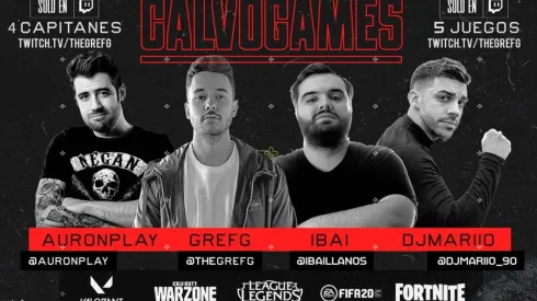 Los 'Calvogames': el stream benéfico que juntara a Grefg, Auronplay, Ibai y DjMariio