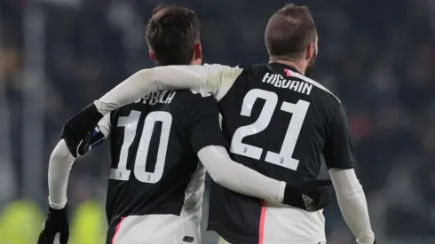 Paulo Dybala y Gonzalo Higuaín, juntos en Juventus.
