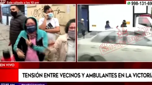 Todo quedó registrado en el noticiero de la mañana.
