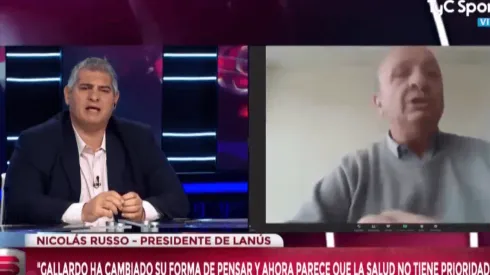 Foto captura del cruce entre Farinella y Russo.
