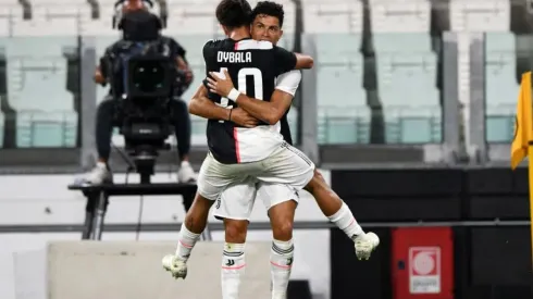 El festejo entre Cristiano Ronaldo y Paulo Dybala.
