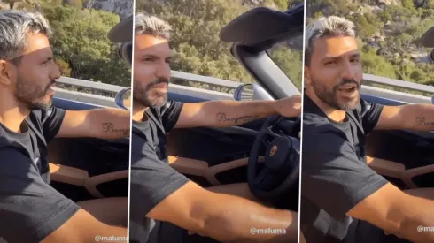 Sergio Agüero, un as al volante.
