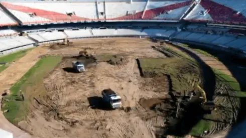 Video: así está el Monumental sin césped ni pista de atletismo