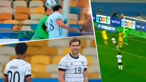 El arquero de Ucrania falló en el aire y Goretzka metió el gol más fácil de su vida