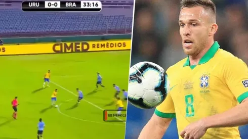 La suerte de Brasil: Arthur le pegó desde afuera pero el desvío hizo el gol