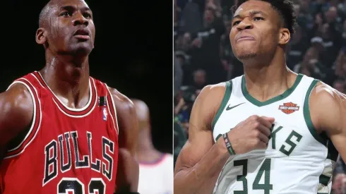 Michael Jordan y Giannis Antetokounmpo
