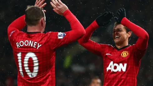 Wayne Rooney y Javier Hernández
