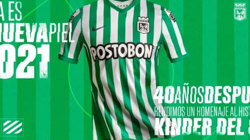 La nueva indumentaria de Atlético Nacional para 2021.
