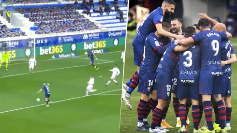 Video: Javi Galán hizo un gol de otro partido para que Huesca le gane al Madrid