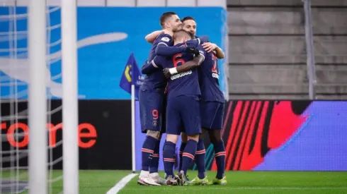 El festejo de los jugadores de Paris Saint-Germain.
