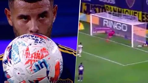 Beso a la pelota y adentro: Cardona salvó a Boca con un tiro libre de crack mundial