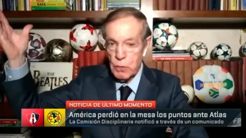 José Ramón Fernández no podía creer que América fuera castigado por la FMF.
