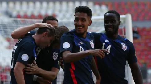 Jesús Ferreira (centro) anotó el gol de Estados Unidos (Foto: @USYNT)
