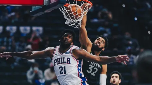 Karl Anthony Towns y Joel Embiid
