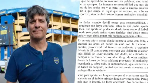 La carta con la que Pergolini se despidió de Boca: "Vine al club a hacer, y no pude"