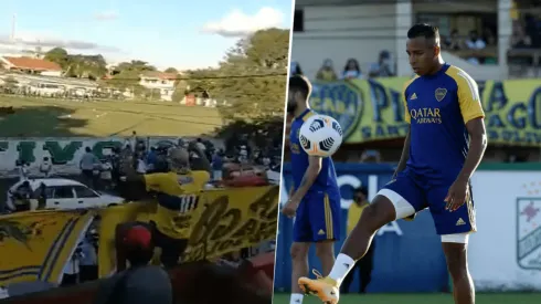 En Bolivia se vuelven locos con los jugadores de Boca: hinchas coparon el entrenamiento