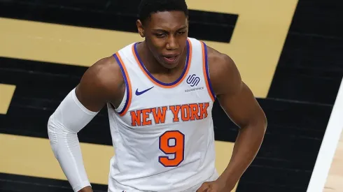 RJ Barrett en la serie ante Hawks. (Foto: Getty)
