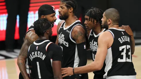 Los cinco titulares en la victoria definitiva ante el Jazz. (Foto: Getty)
