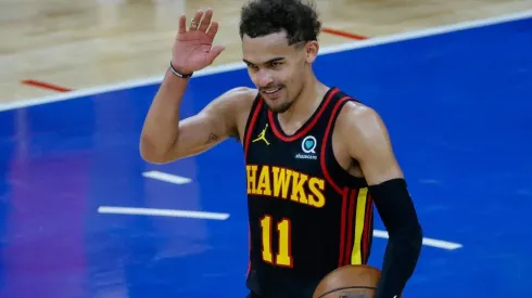 Trae Young en la victoria de Atlanta.