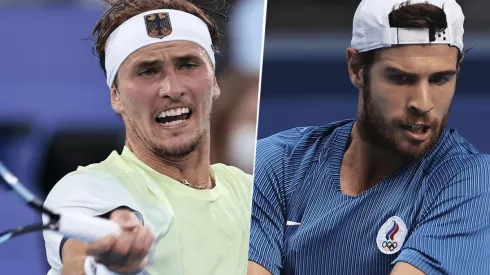 Alexander Zverev vs. Karen Khachanov por los Juegos Olímpicos Tokio 2020 (Foto: Getty Images).
