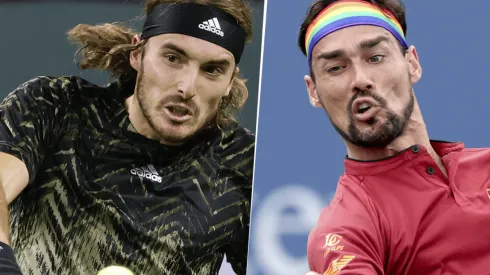 Stefanos Tsitsipas vs. Fabio Fognini por el Masters 1000 de Indian Wells (Foto: Getty Images).
