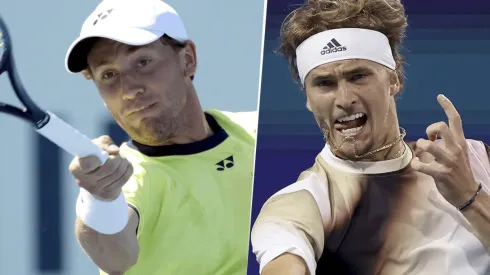 Casper Ruud vs. Alexander Zverev por el Masters 1000 de Miami (Foto: Getty Images).
