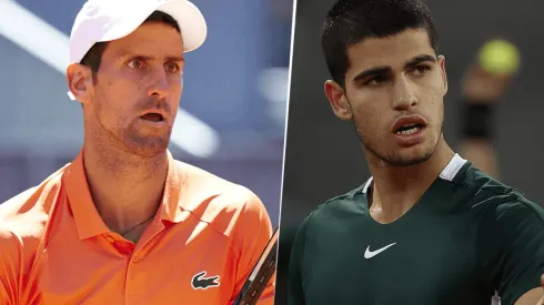 Novak Djokovic vs. Carlos Alcaraz por el Masters 1000 de Madrid (Foto: Getty Images).
