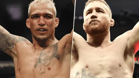 Charles Oliveira vs. Justin Gaethje por el UFC 274 (Foto: Getty Images).