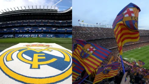 Estadio Santiago Bernabéu y Camp Nou.
