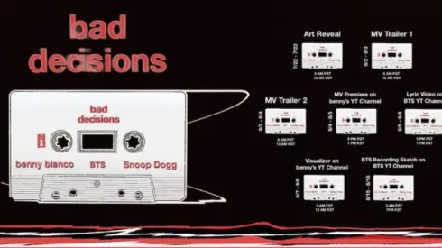 Bad decisions es la la nueva colaboración de BTS junto a Benny Blanco y Snoop Dogg.