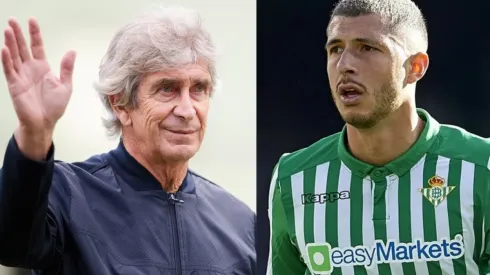 Manuel Pellegrini y Guido Rodríguez en Real Betis.
