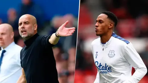 Pep Guardiola criticó firmemente a Yerry Mina post Everton vs. Manchester City. Getty Images.
