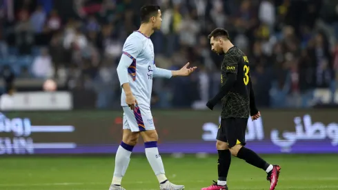 Uno saldría y el otro entraría. Cristiano Ronaldo y Lionel Messi podrían ni siquiera cruzarse en Arabia Saudita. Getty Images.
