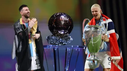 Lionel Messi y Erling Haaland se perfilan para ser los dos principales competidores del Balón de Oro 2023. Getty Images
