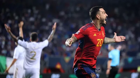 Joselu y su grito de gol para mandar a España a la final.
