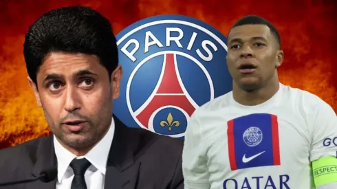 Nasser Al-Khelaifi y Kylian Mbappé.
