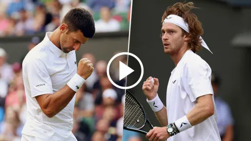 Djokovic vs. Rublev por Wimbledon 2023.