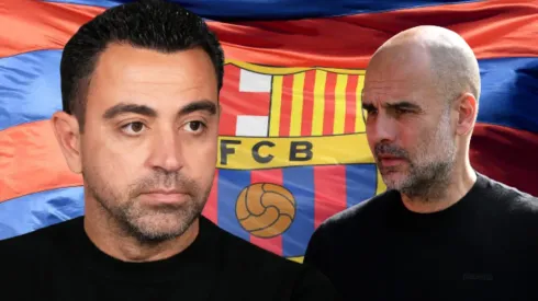 Xavi Hernández y Pep Guardiola. 
