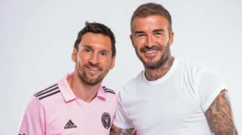 Lionel Messi y David Beckham.
