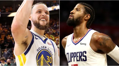 Stephen Curry y Paul George.
