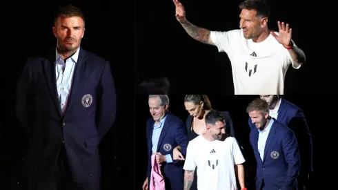 David Beckham y Lionel Messi.
