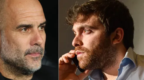 Pep Guardiola y Fabrizio Romano.
