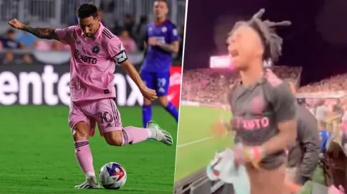 IShowSpeed no podía creer el golazo que anotó Messi de tiro libre