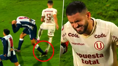 Lo sufre Universitario: el momento exacto en que Di Benedetto se lesionó