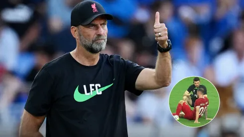 Klopp reveló la extensión de la lesión de Mac Allister (Photo by Matthias Hangst/Getty Images)
